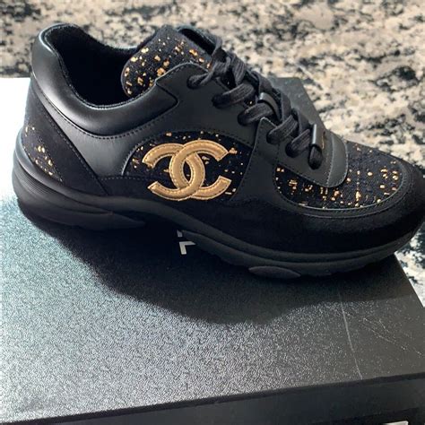 ladies chanel trainers uk|Chanel trainers women black.